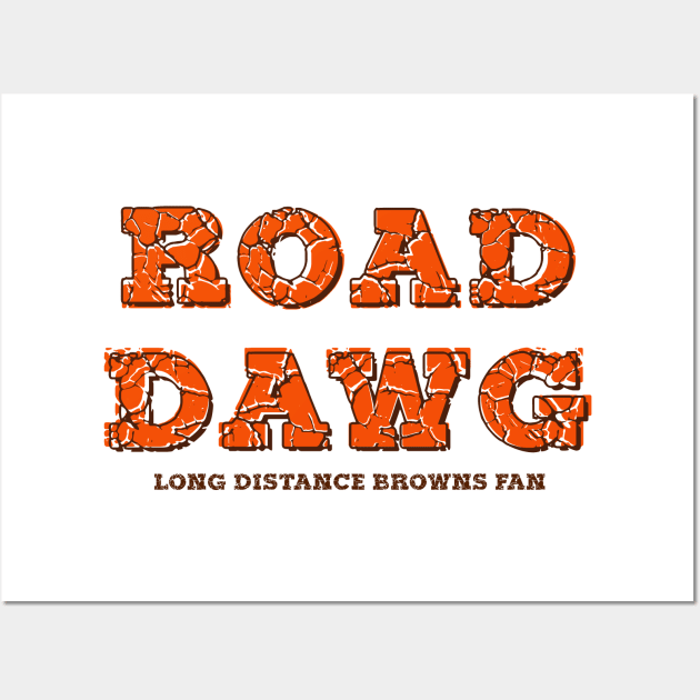 Cleveland Browns Road Dawg Wall Art by mbloomstine